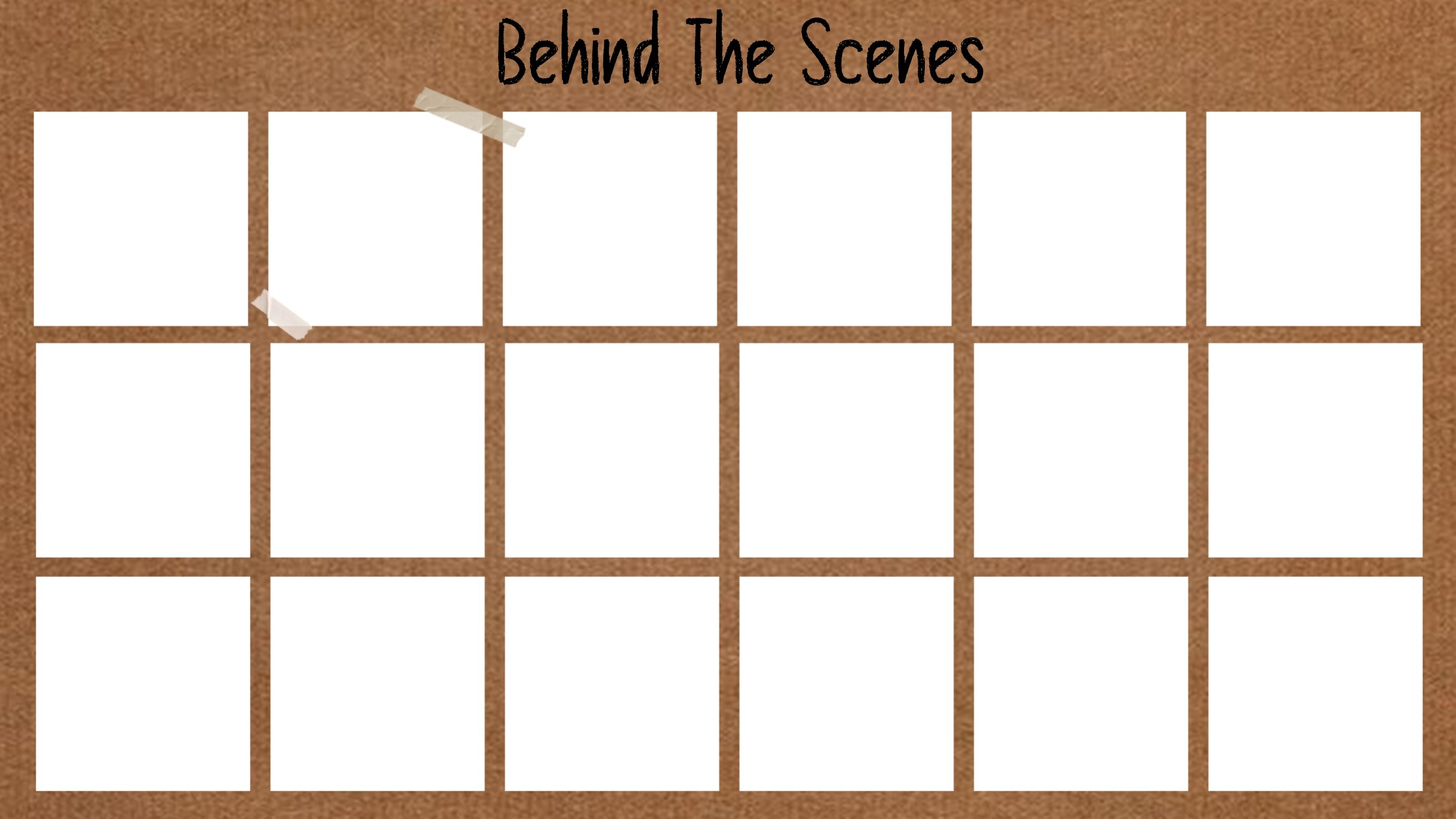 Behind the scenes moodboard page 1