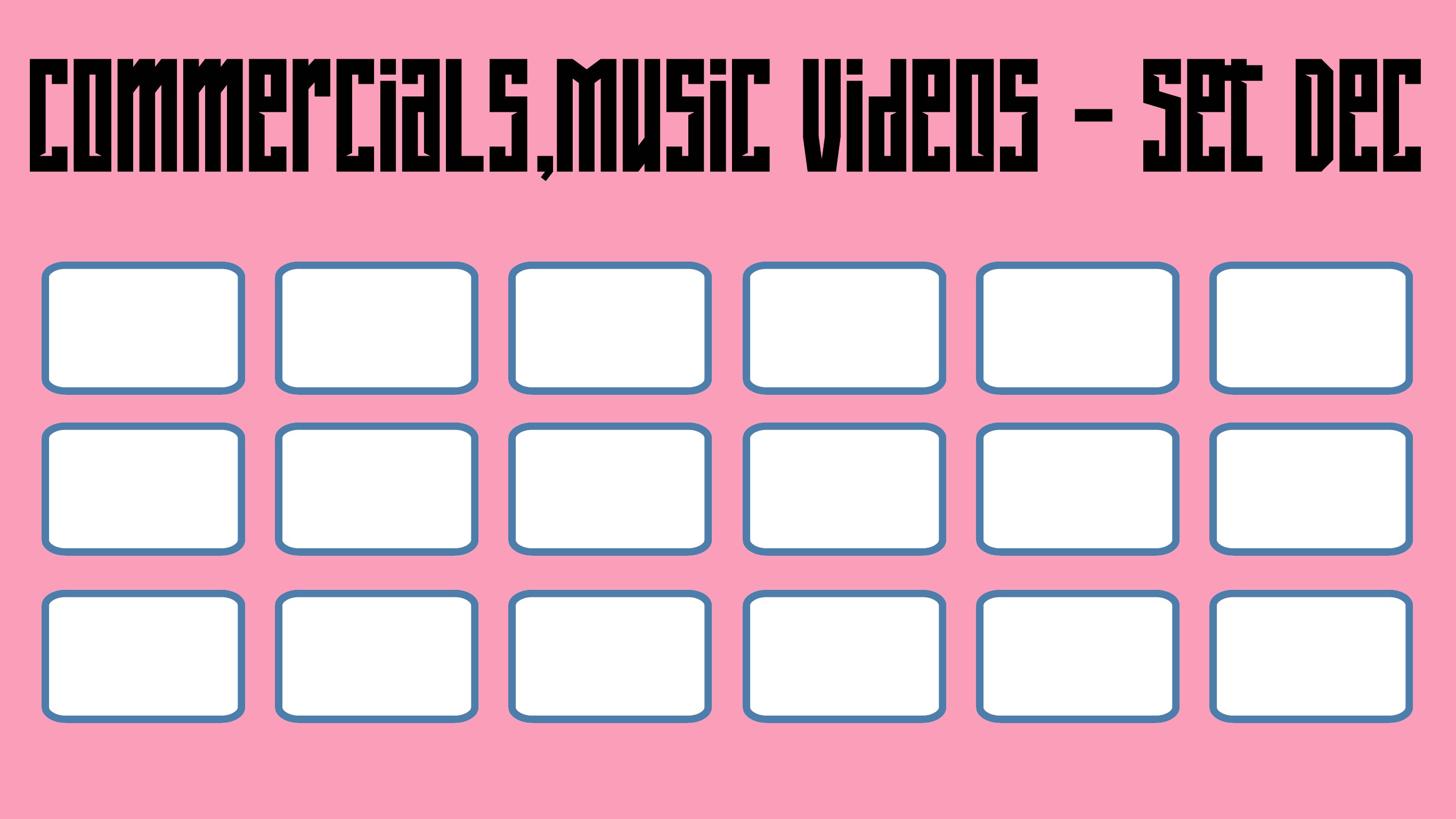 Commercials, music videos production design work — Page 3